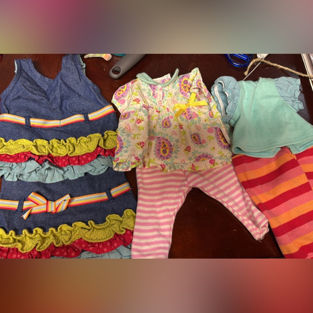 Bitty baby doll dress lot AG